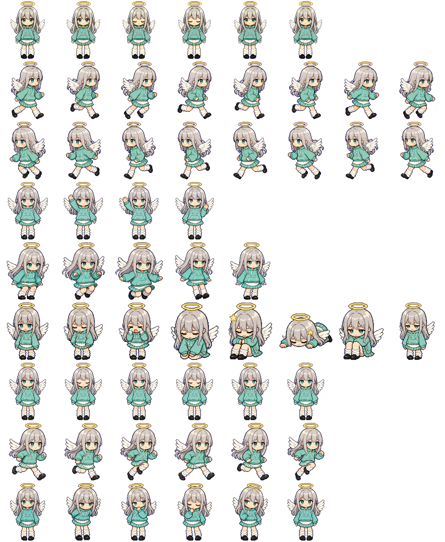天使界隈 spritesheet preview