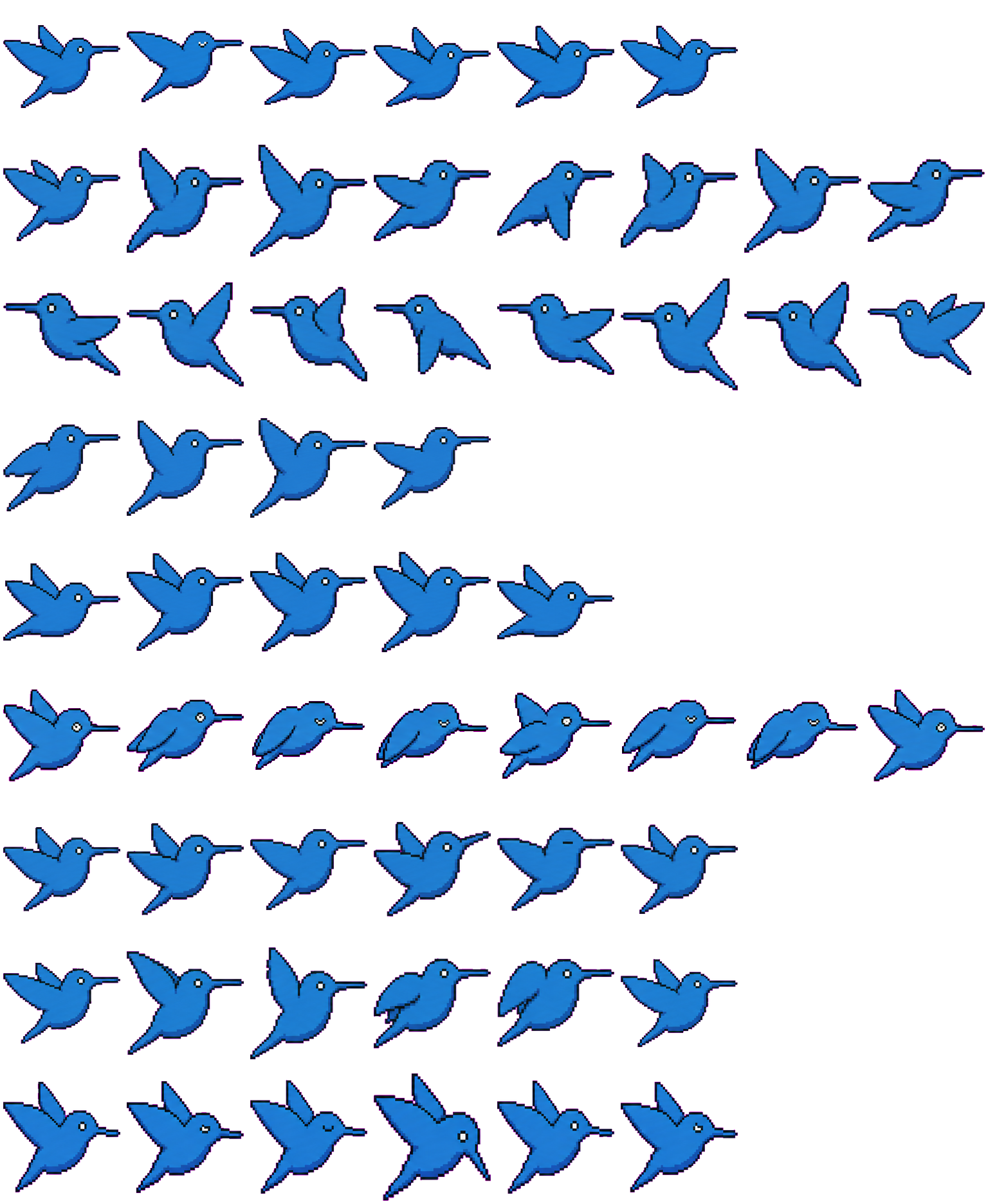 TestBird spritesheet preview