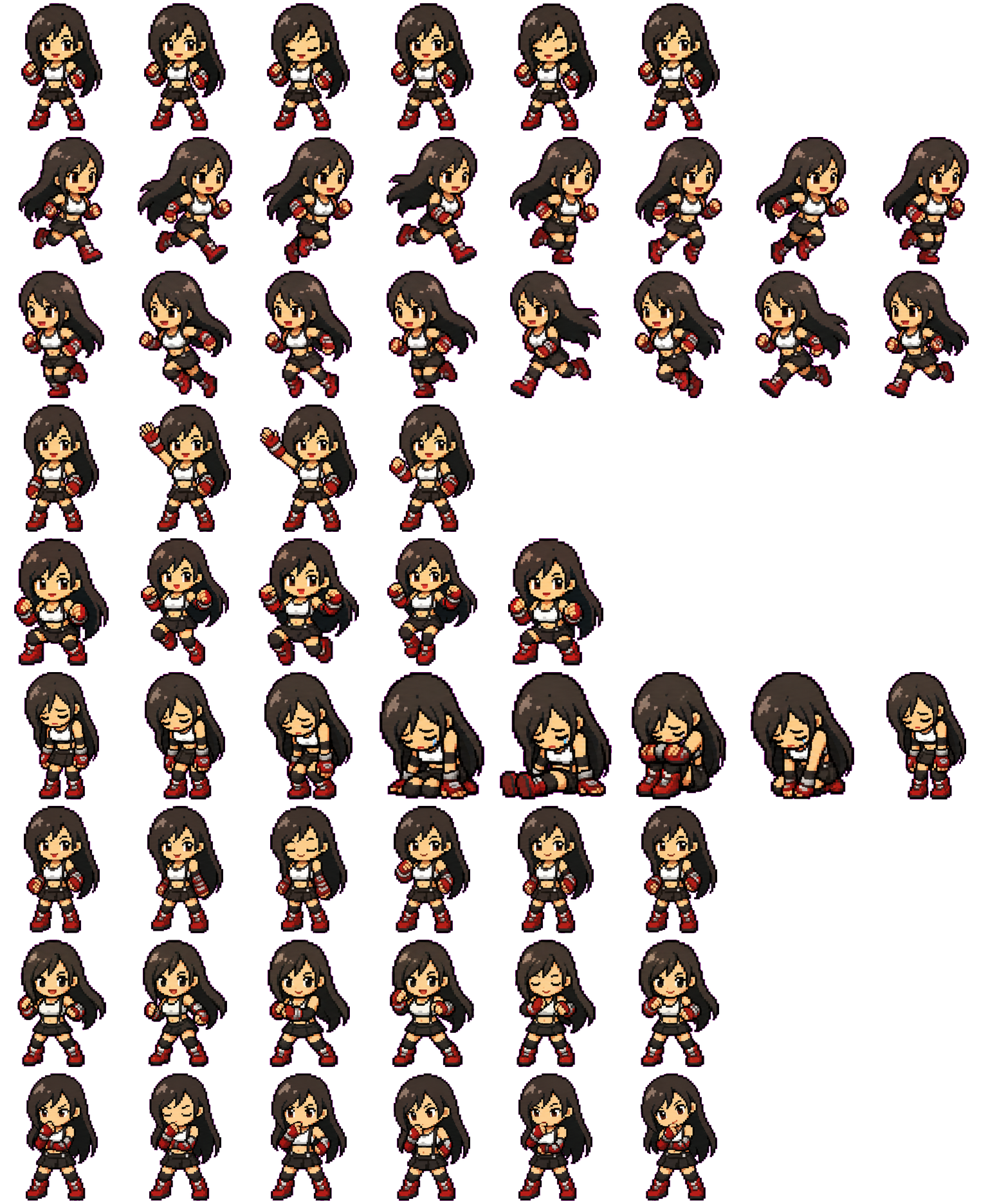 Tifa spritesheet preview