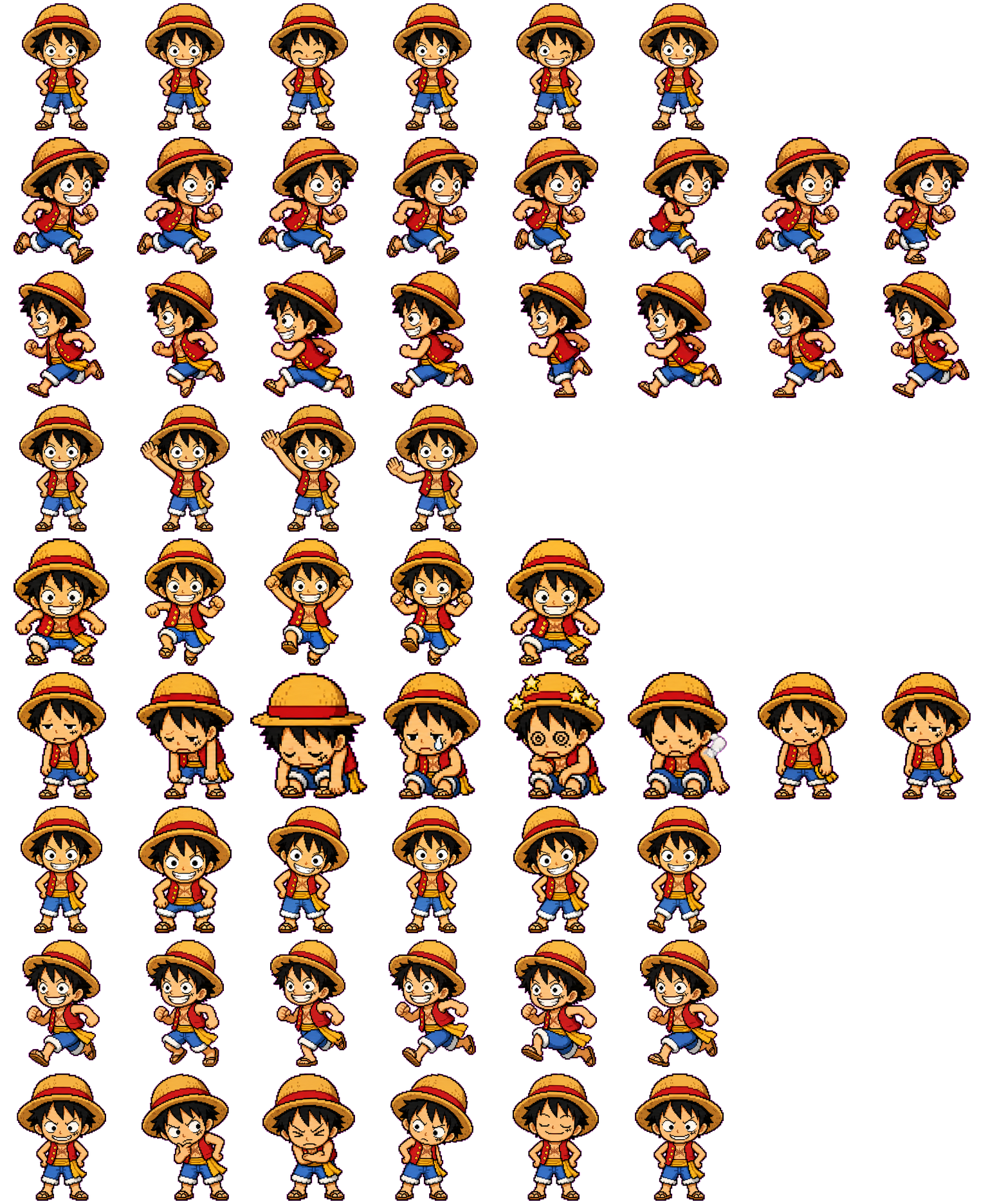 Luffy spritesheet preview