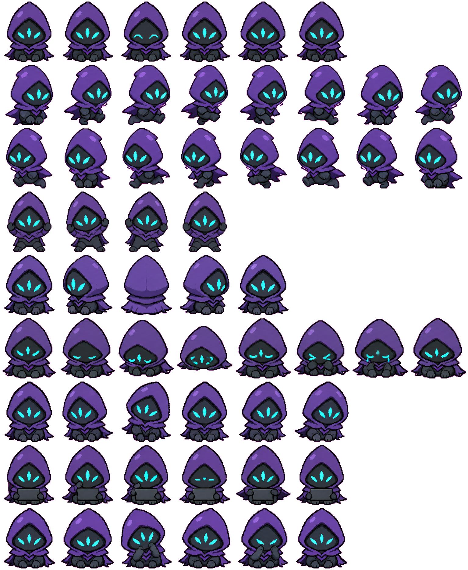 Tiny Omen v2 spritesheet preview