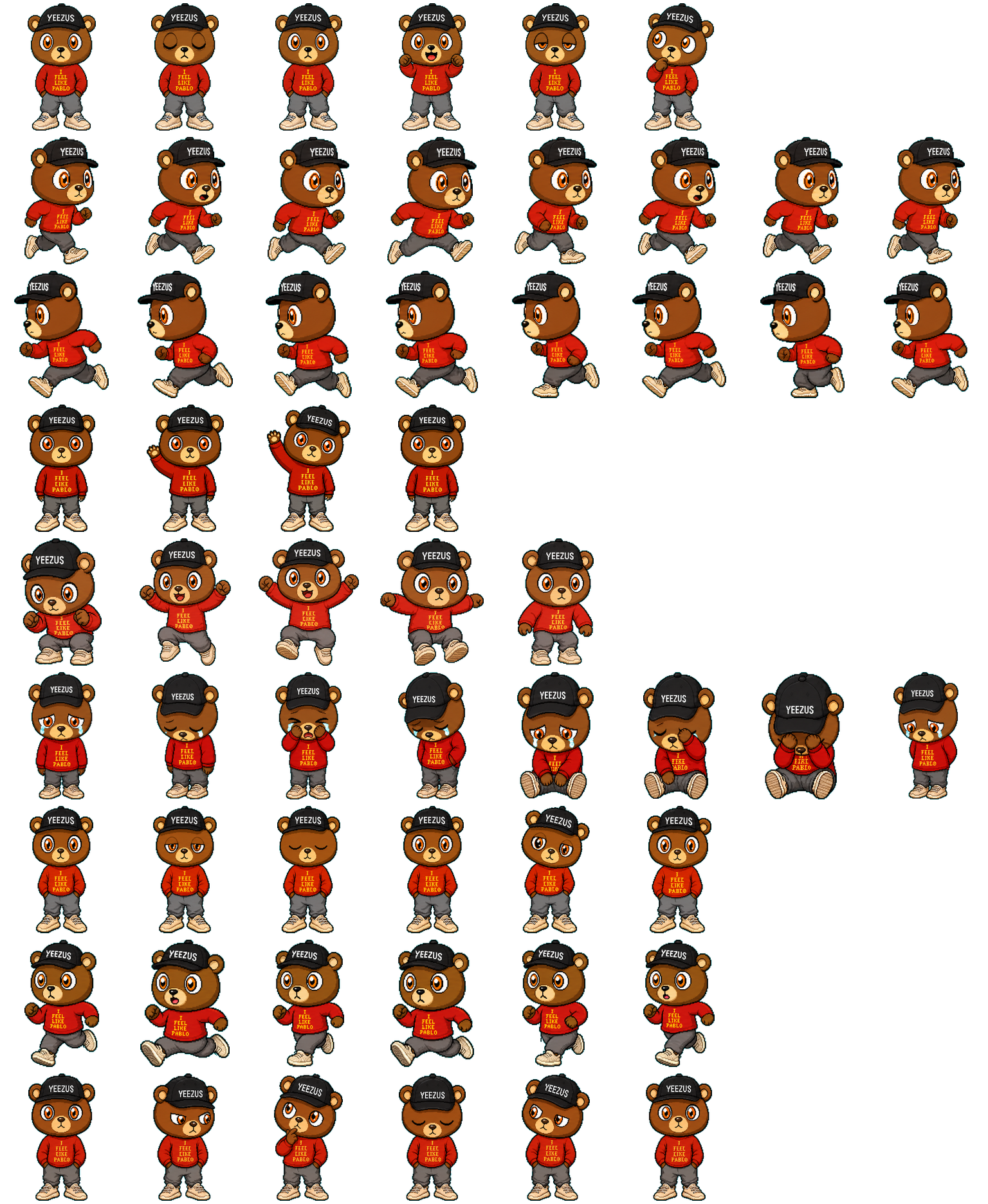 TLOP Bear spritesheet preview