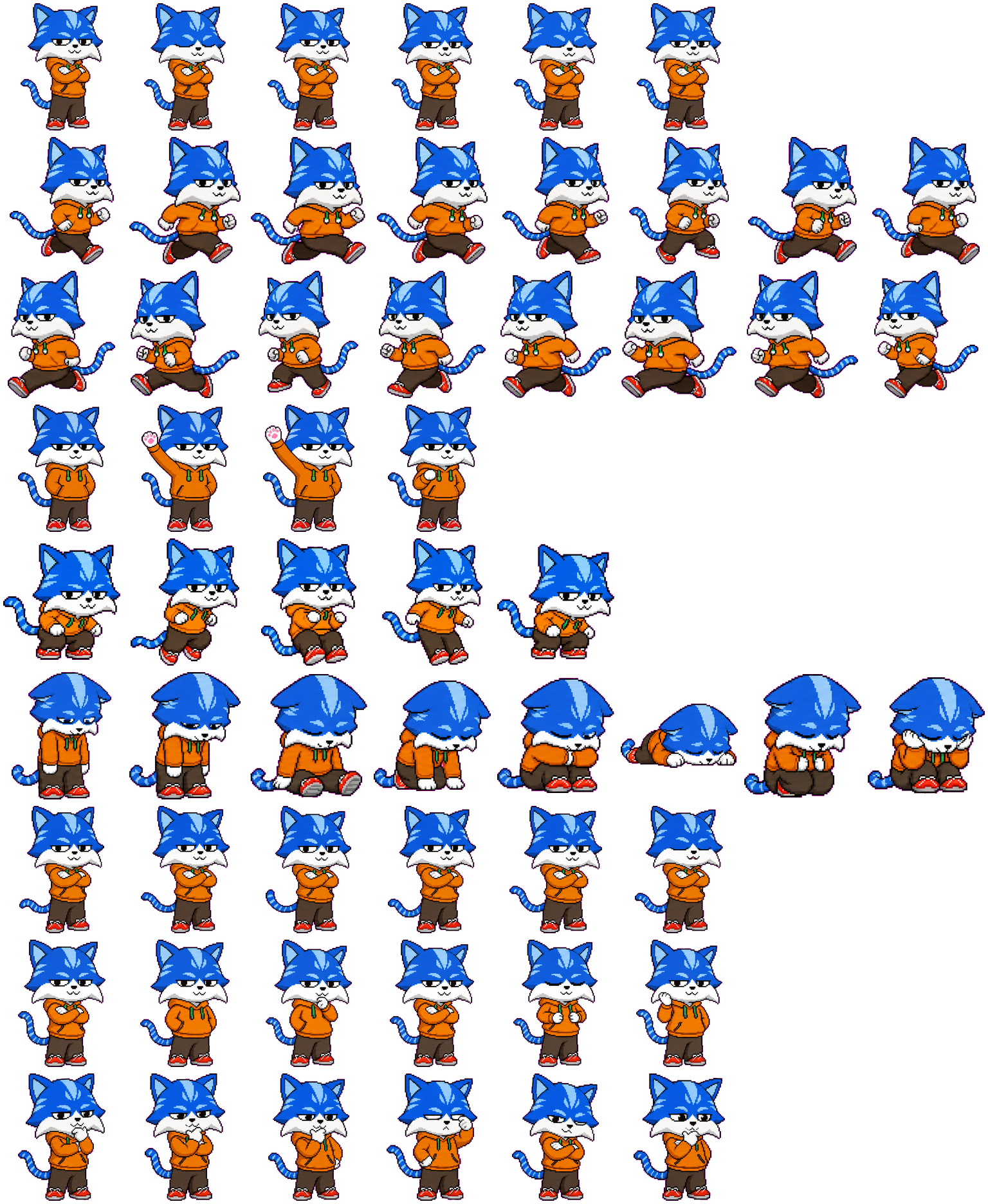 Toshi spritesheet preview