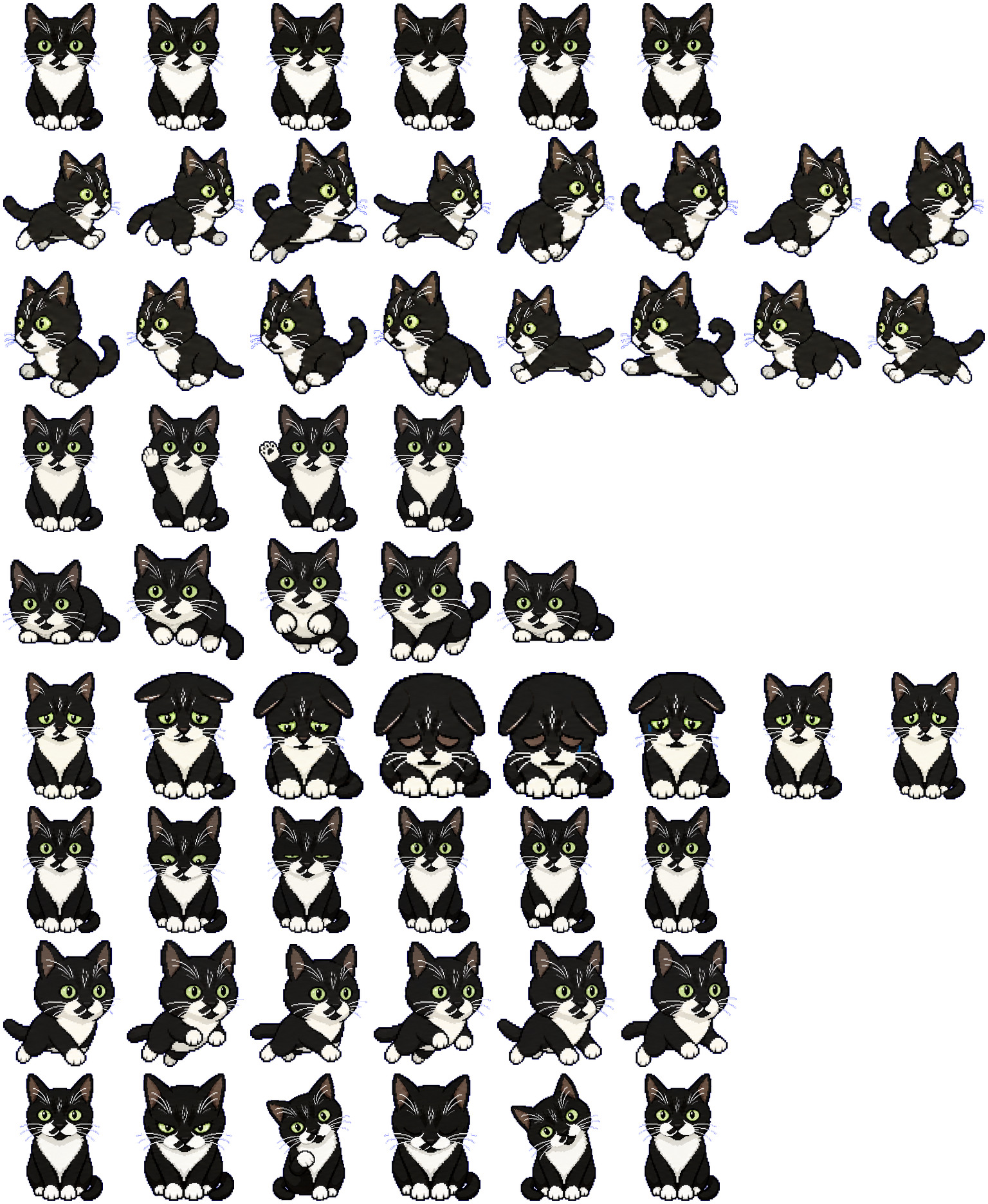 Tuxie spritesheet preview