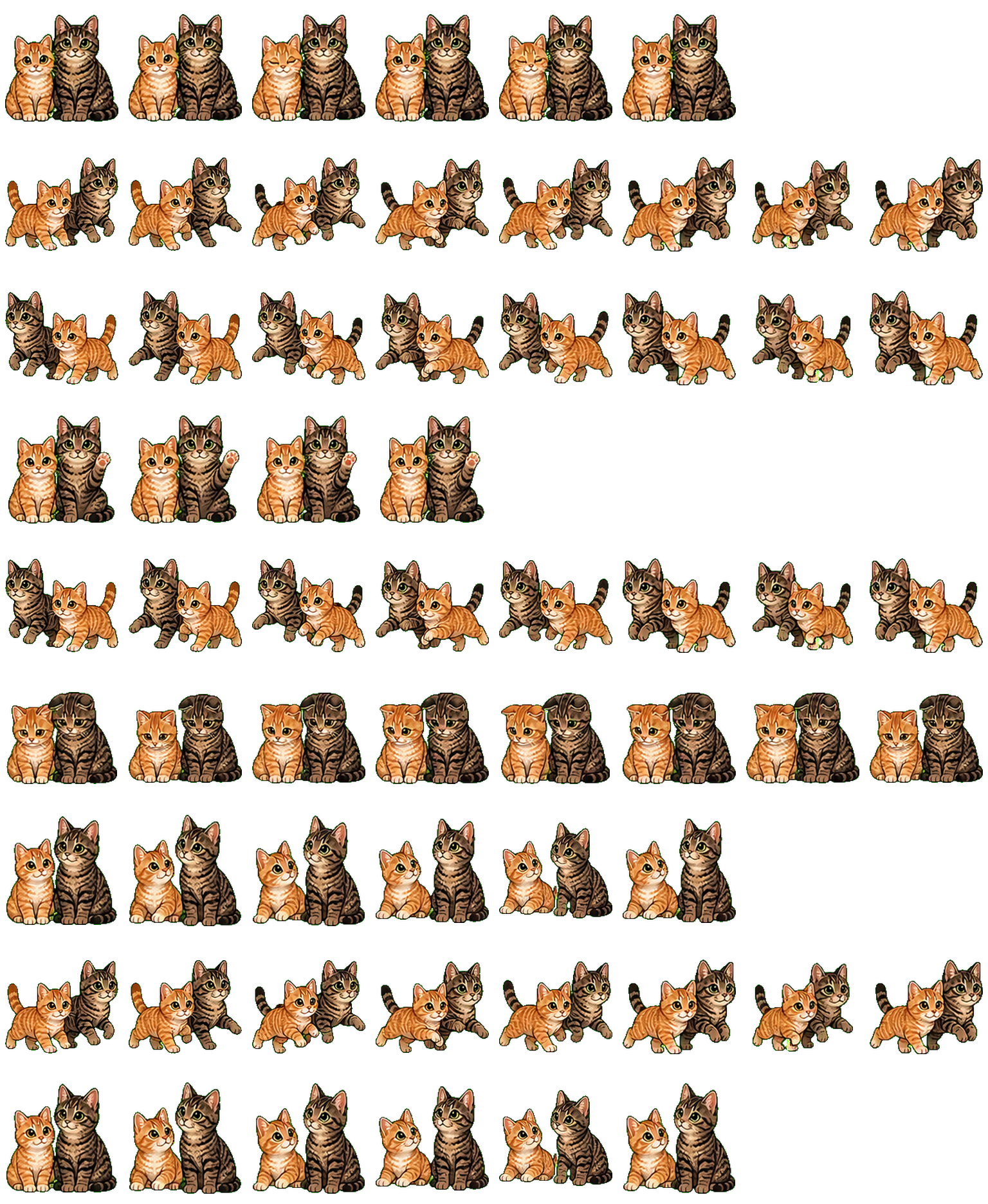 Two Tabby Cats animated desktop pet preview for Codex Pet