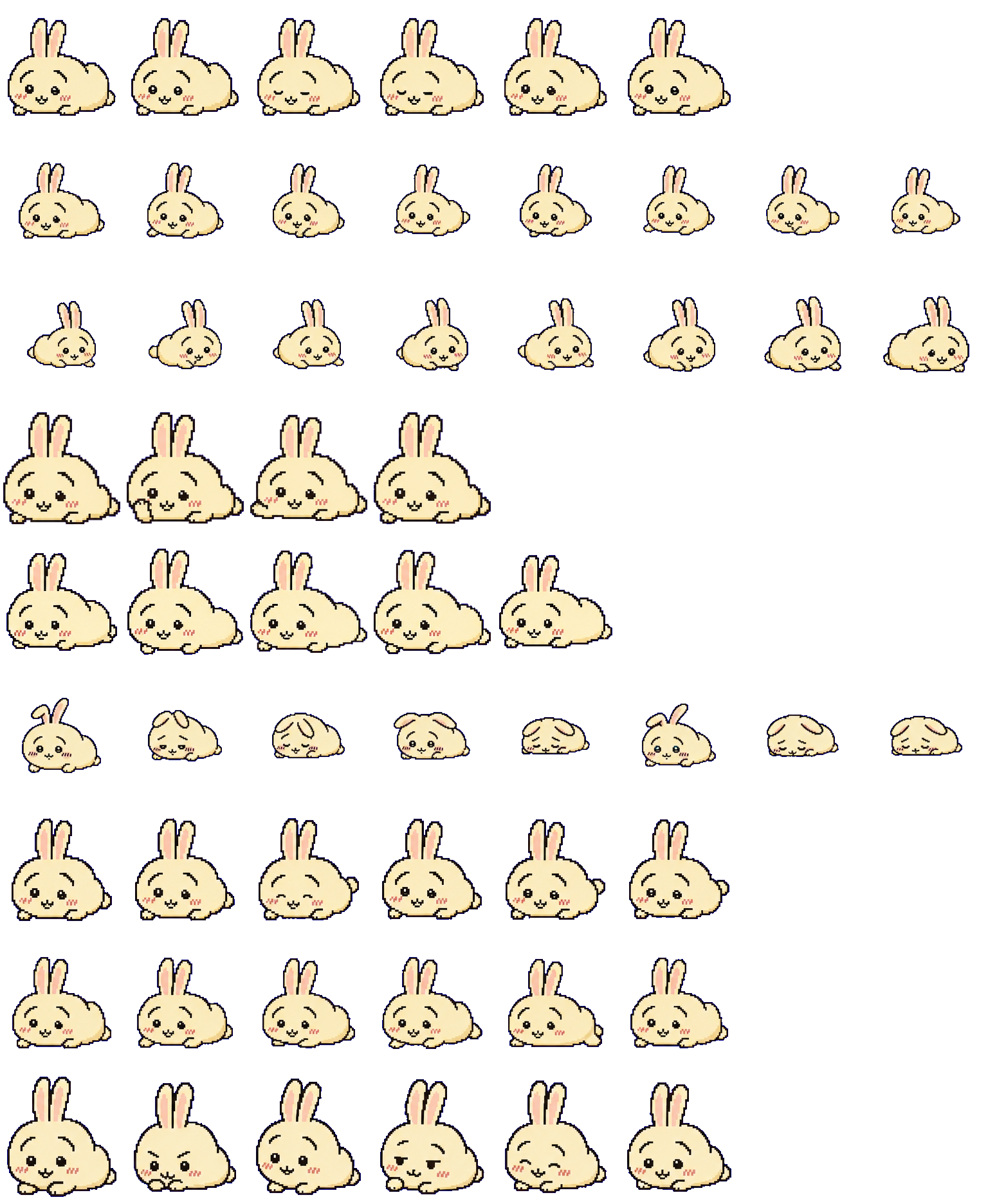 Usagi Crawl spritesheet preview