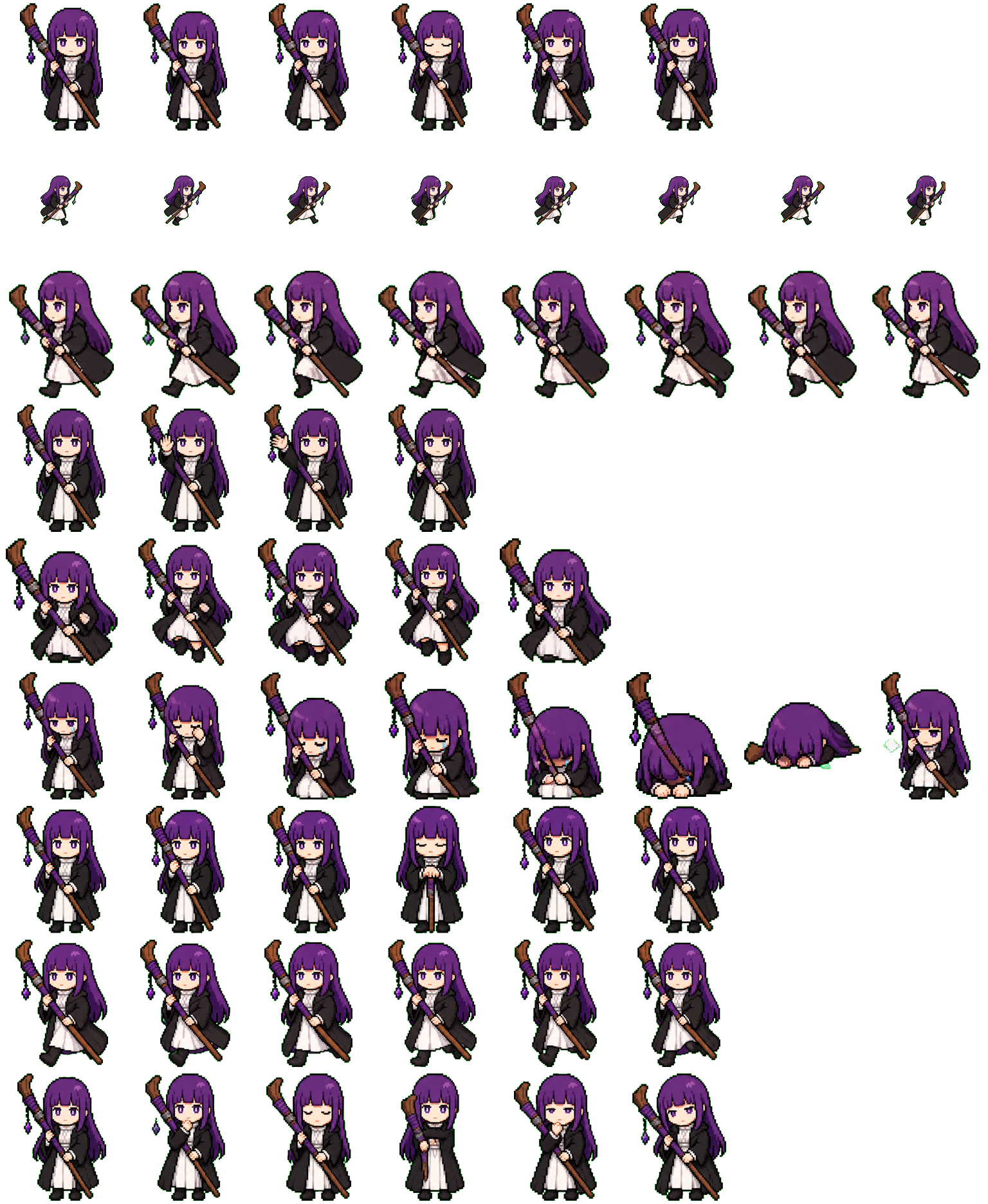 Violet Mage spritesheet preview