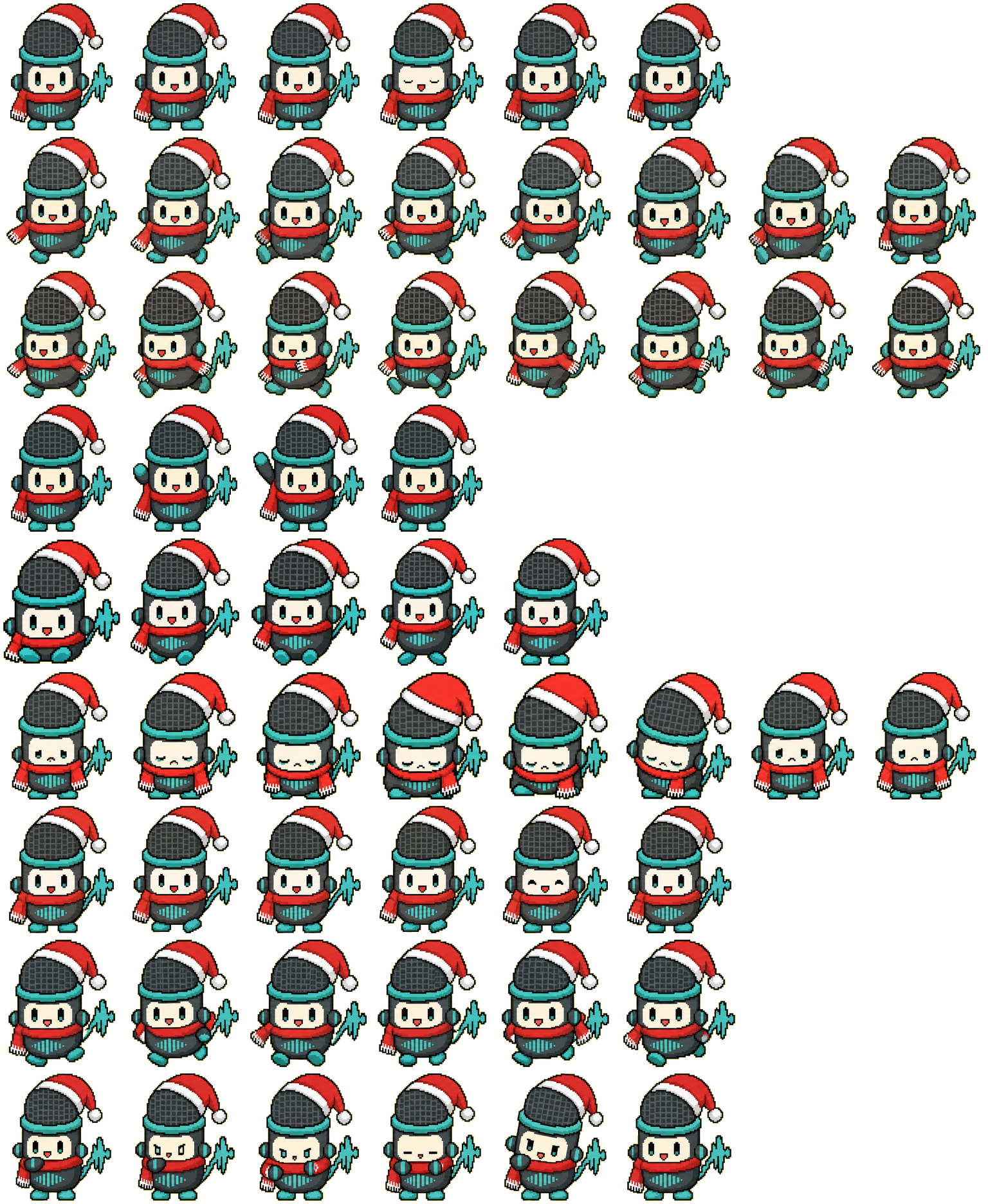Voxi Christmas animated desktop pet preview for Codex Pet