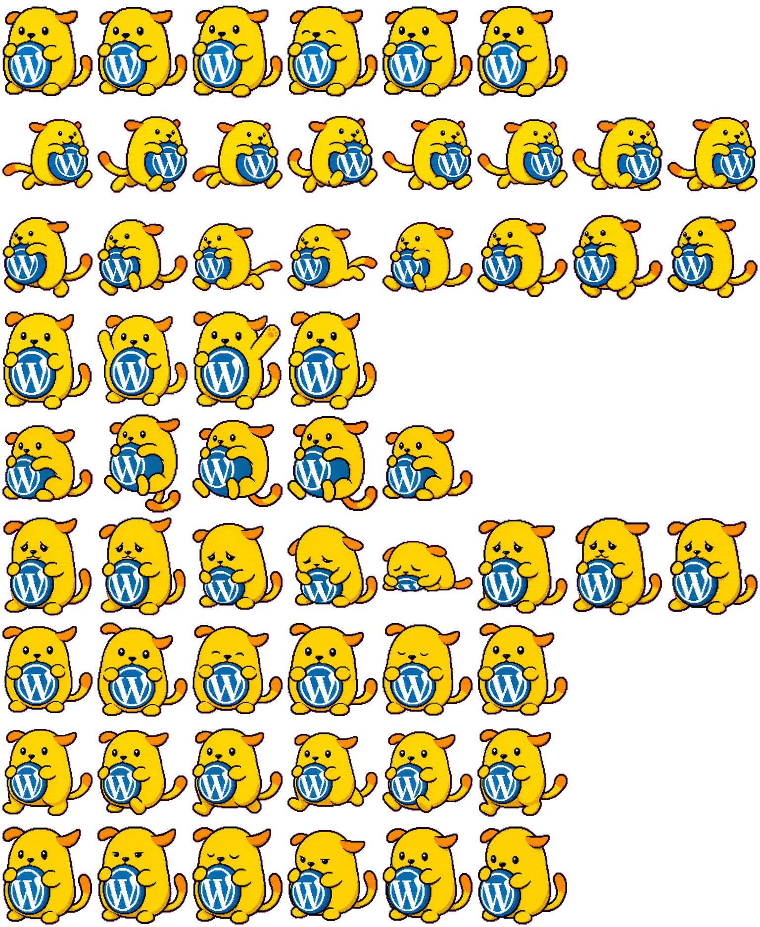 Wapuu 2 spritesheet preview