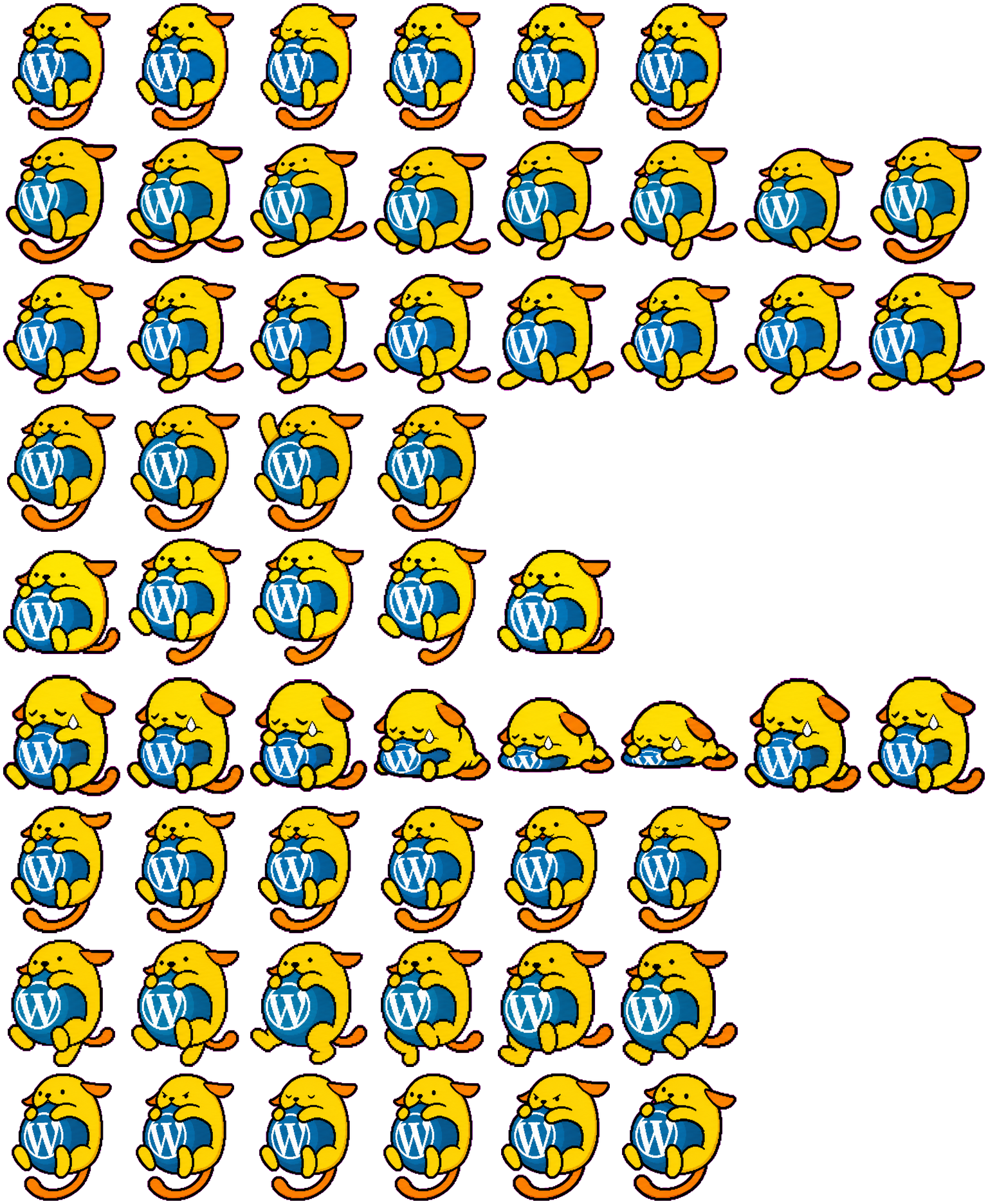 Wapuu spritesheet preview