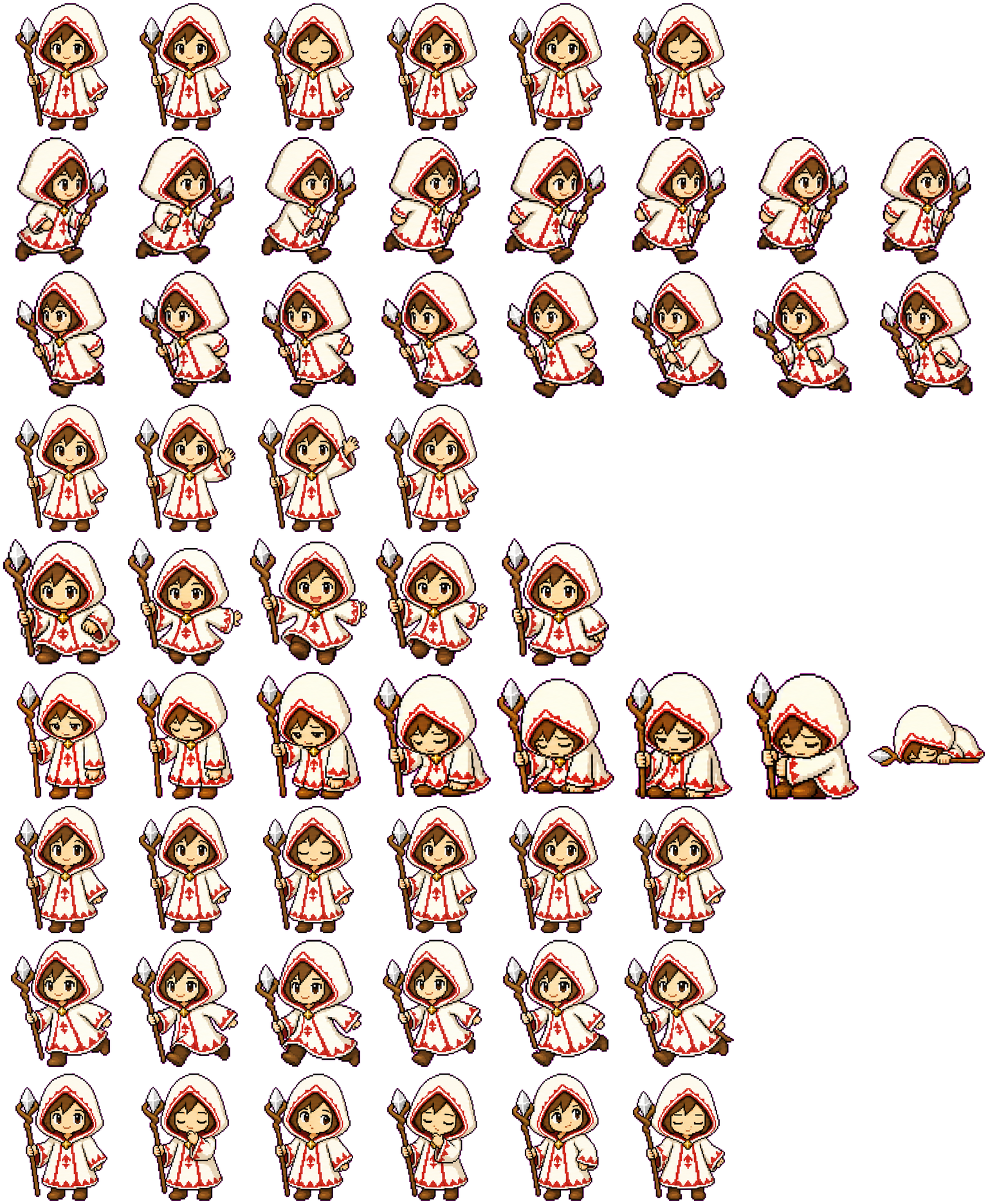 White Mage spritesheet preview