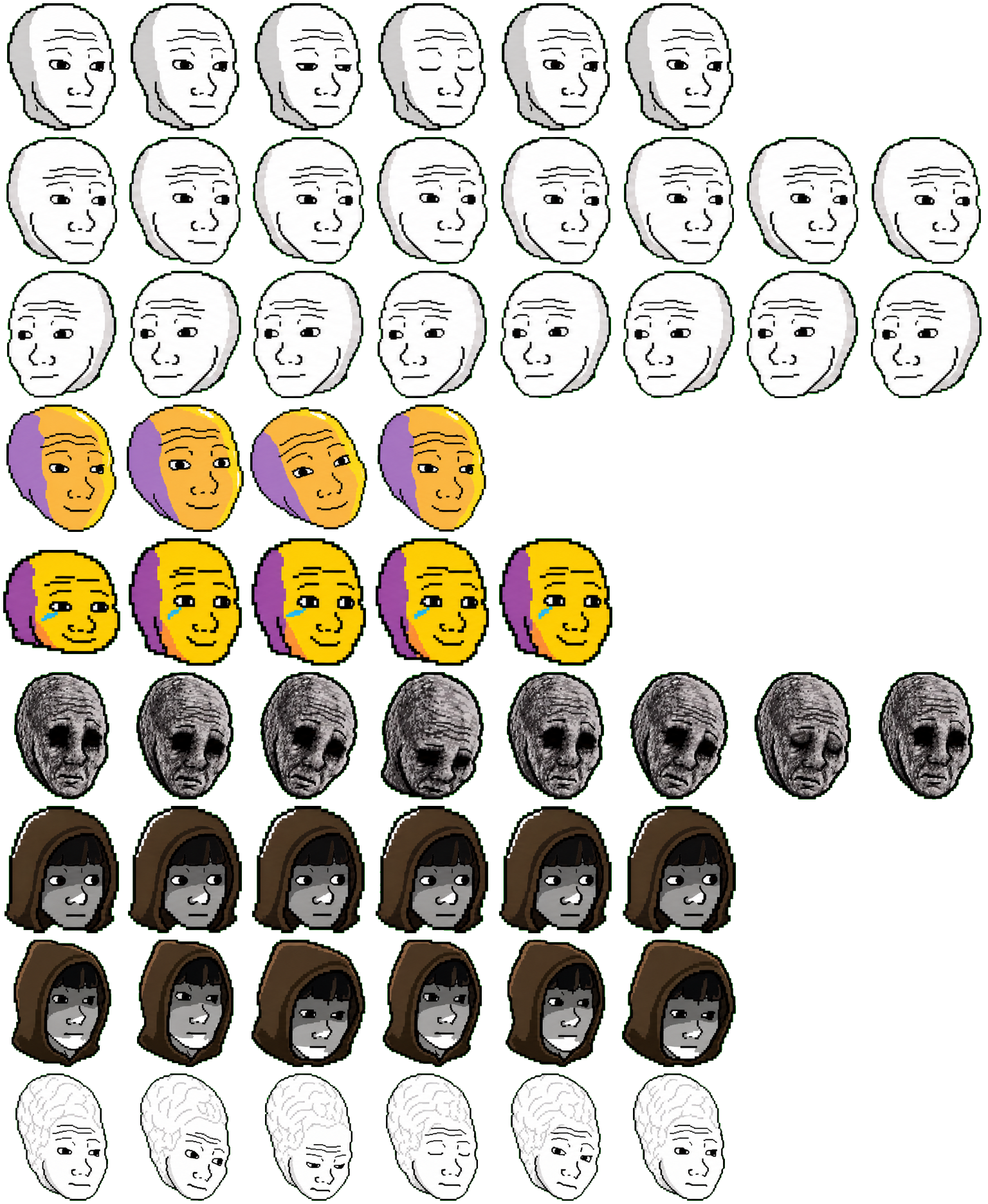 Wojak spritesheet preview