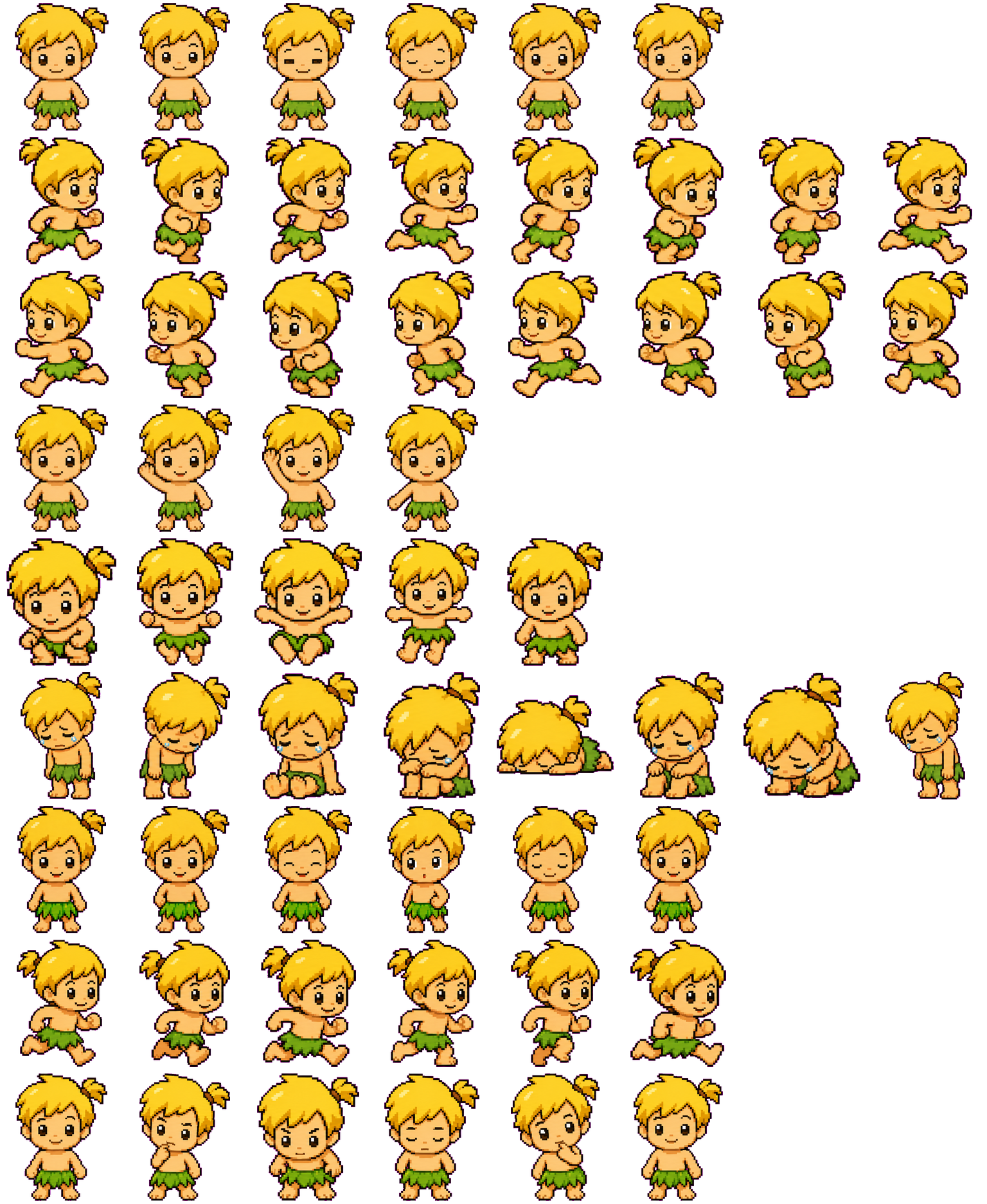 Wonderboy spritesheet preview