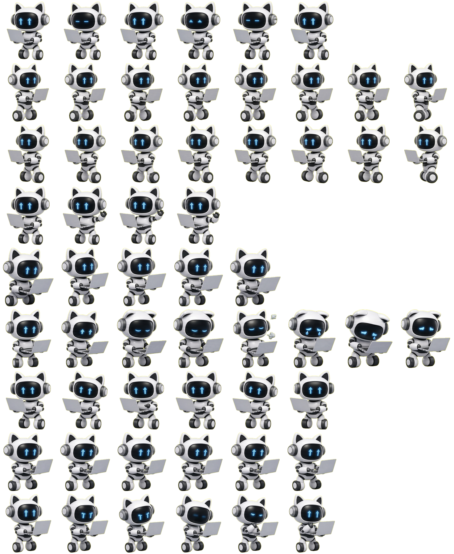 Worker Meow animated desktop pet preview for Codex Pet