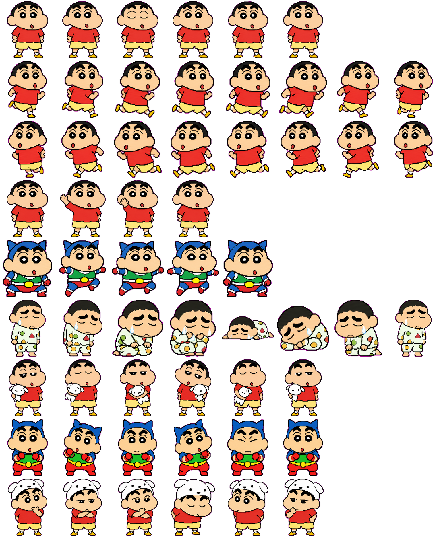 Crayon Shin-chan spritesheet preview
