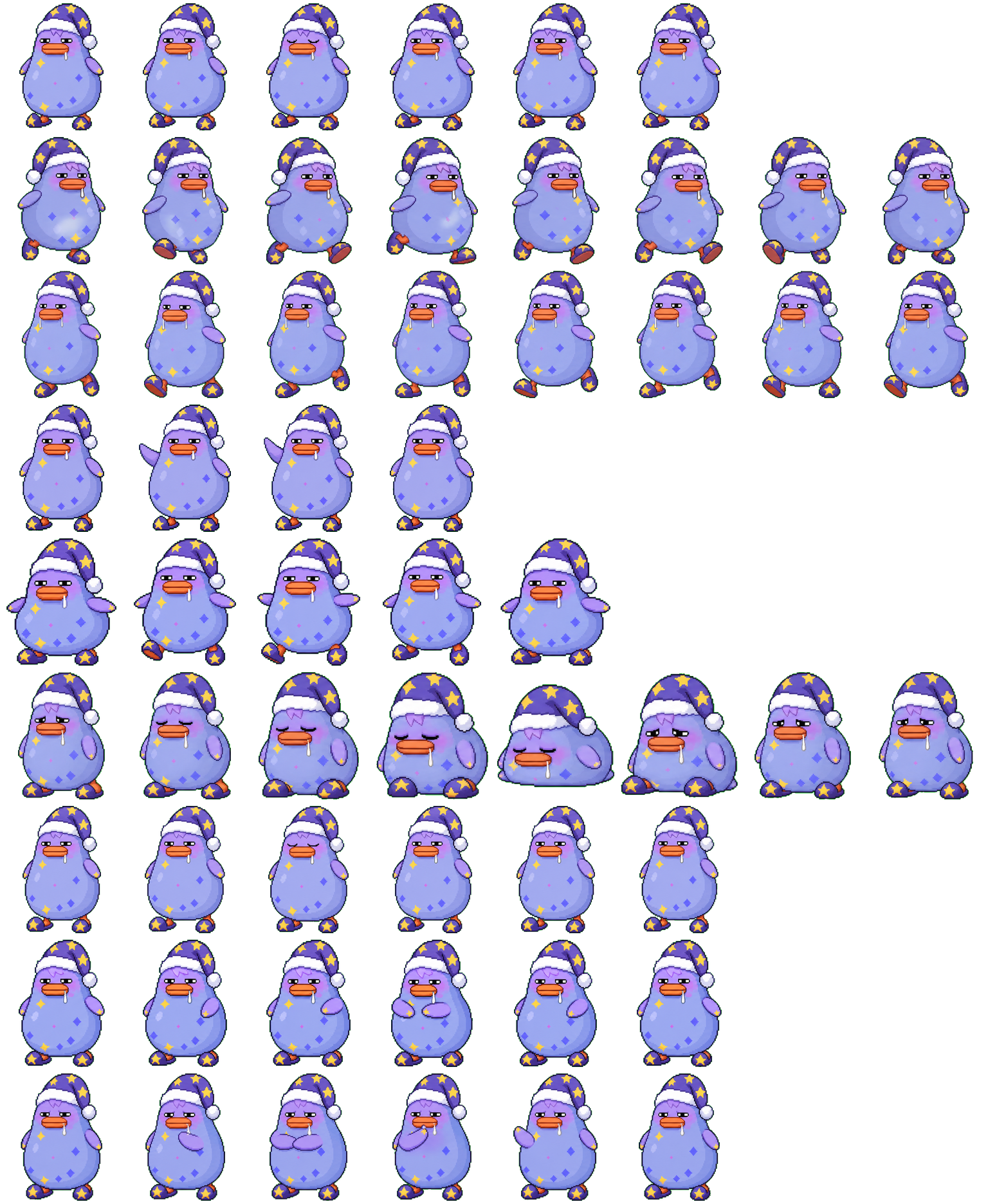 鸭吉吉（起来鸭） spritesheet preview