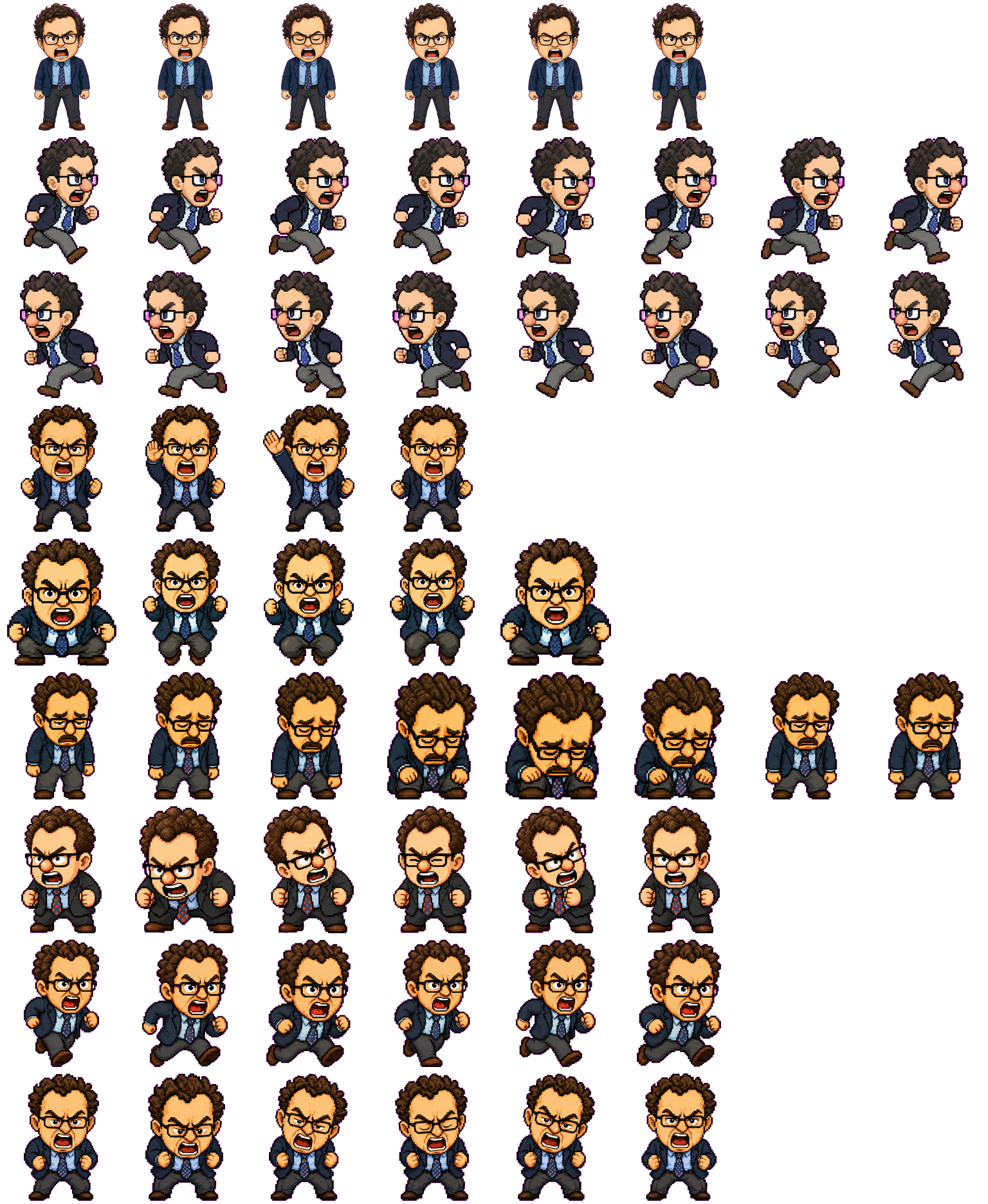 Yelling Dario spritesheet preview