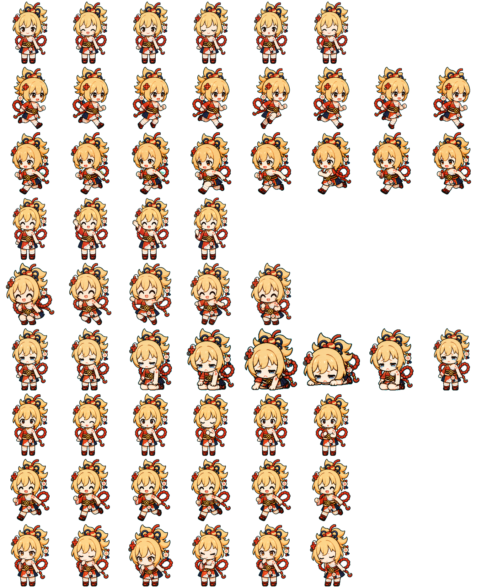 yoimiya宵宫 spritesheet preview