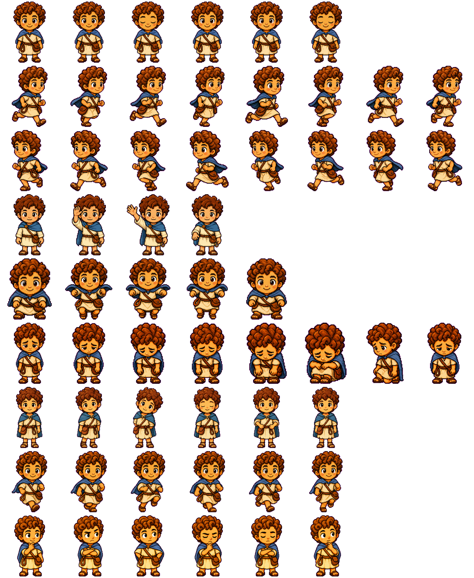 Young David spritesheet preview