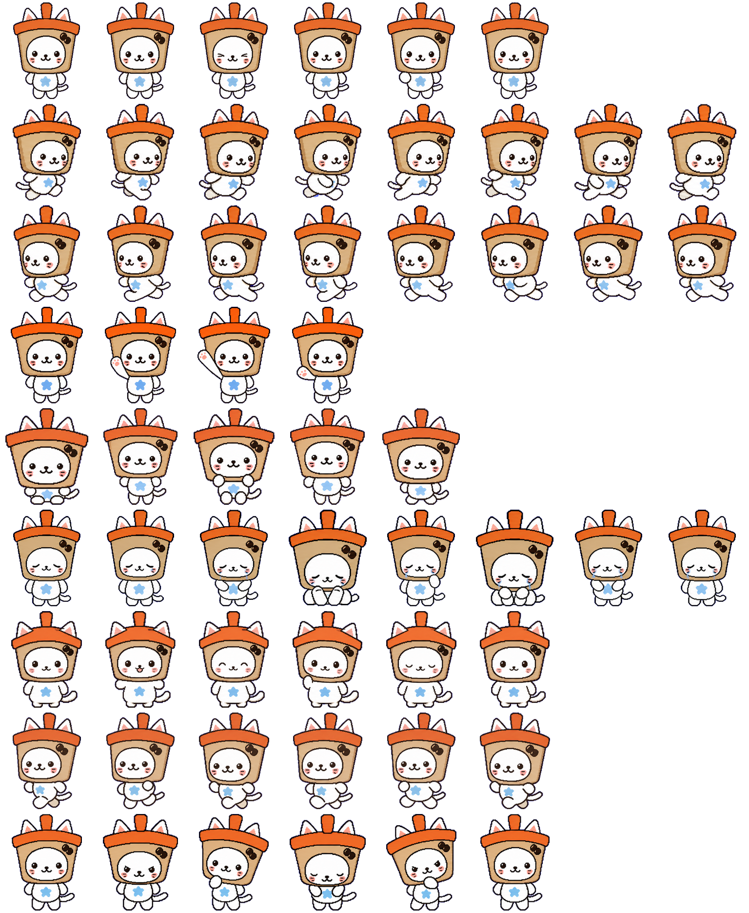 Yushi Cat spritesheet preview