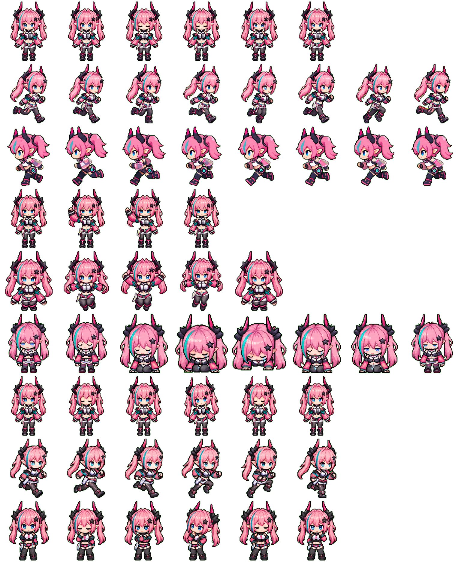 Yvonne spritesheet preview