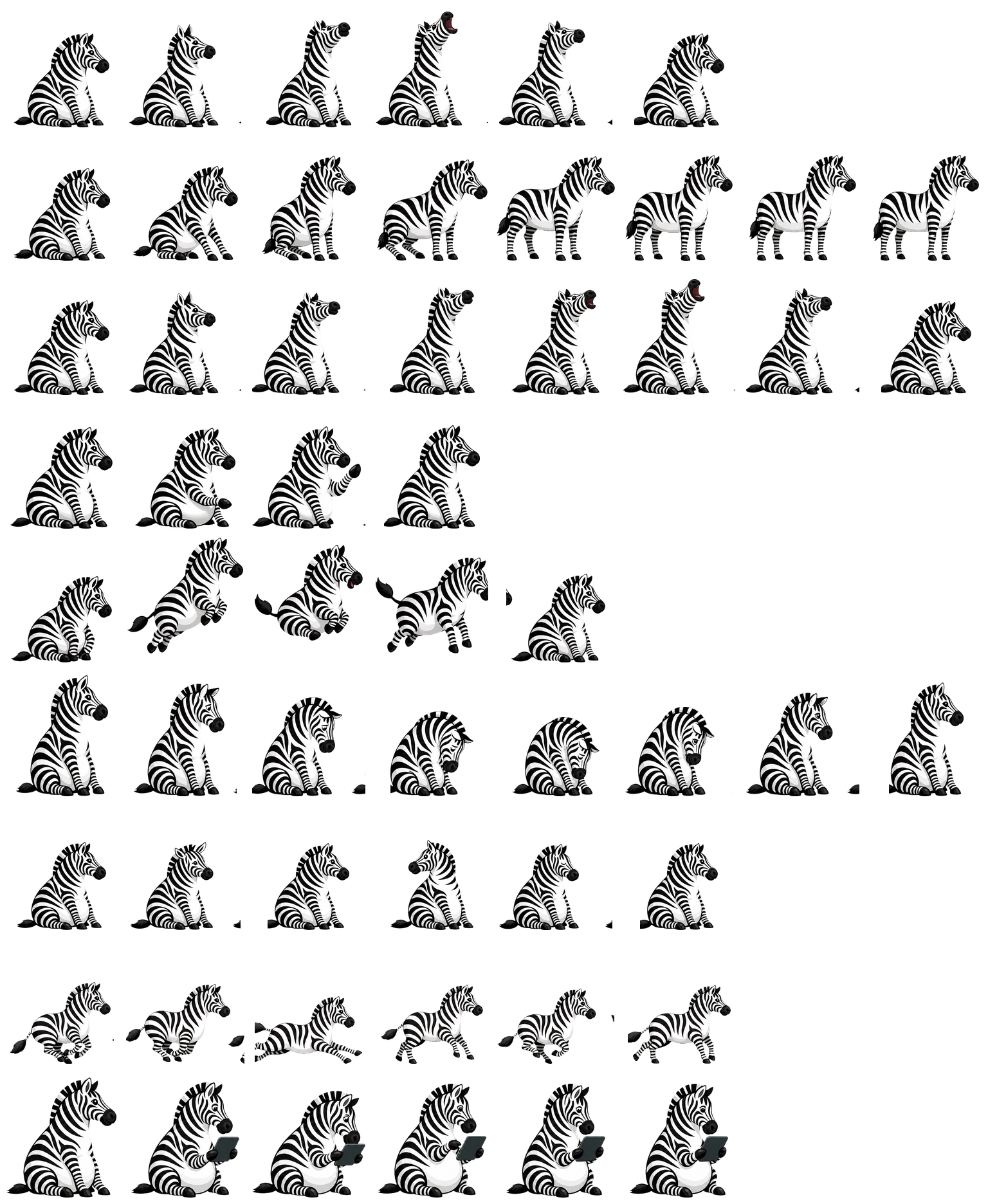 Zebra Motion animated desktop pet preview for Codex Pet