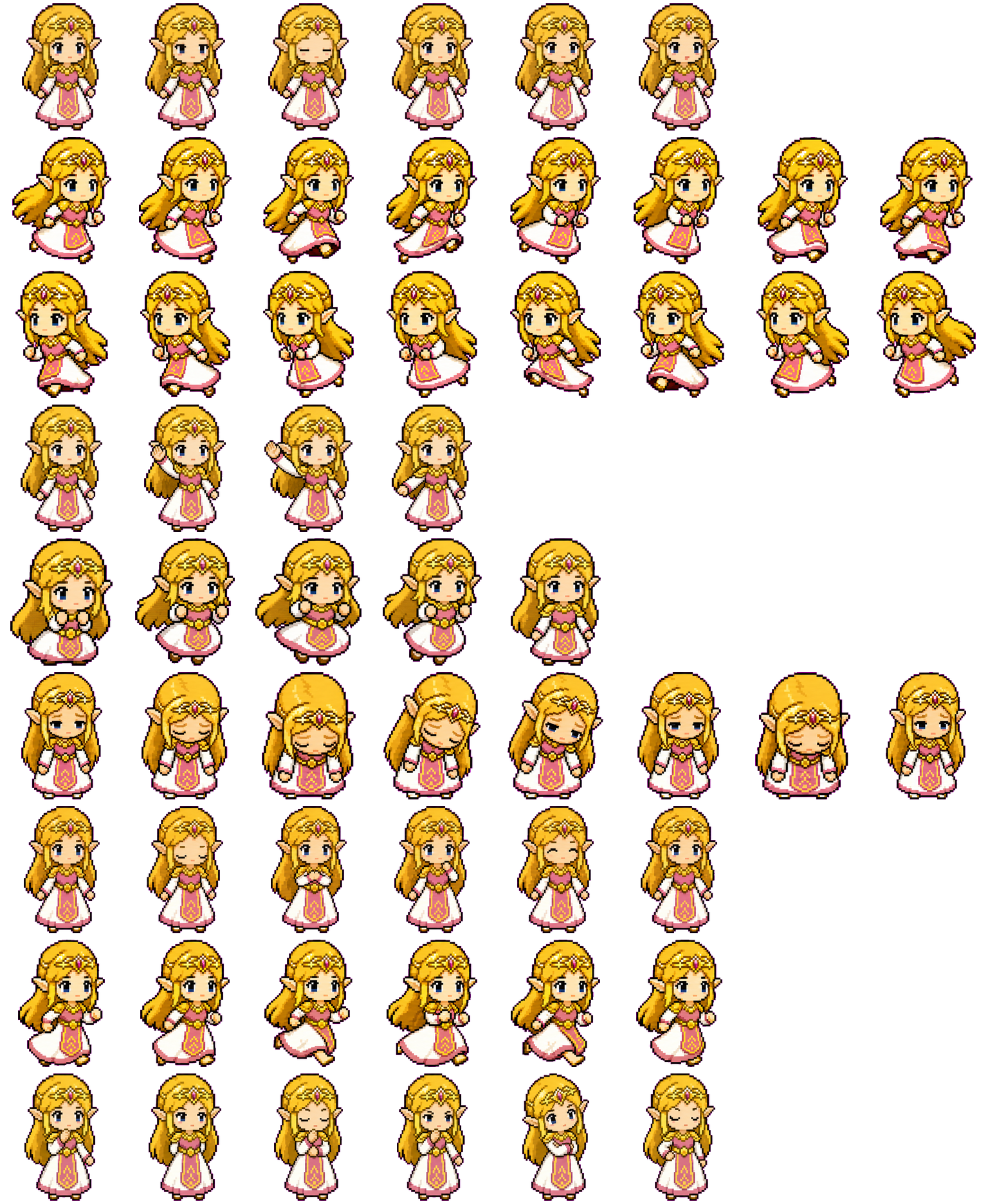 Zelda spritesheet preview
