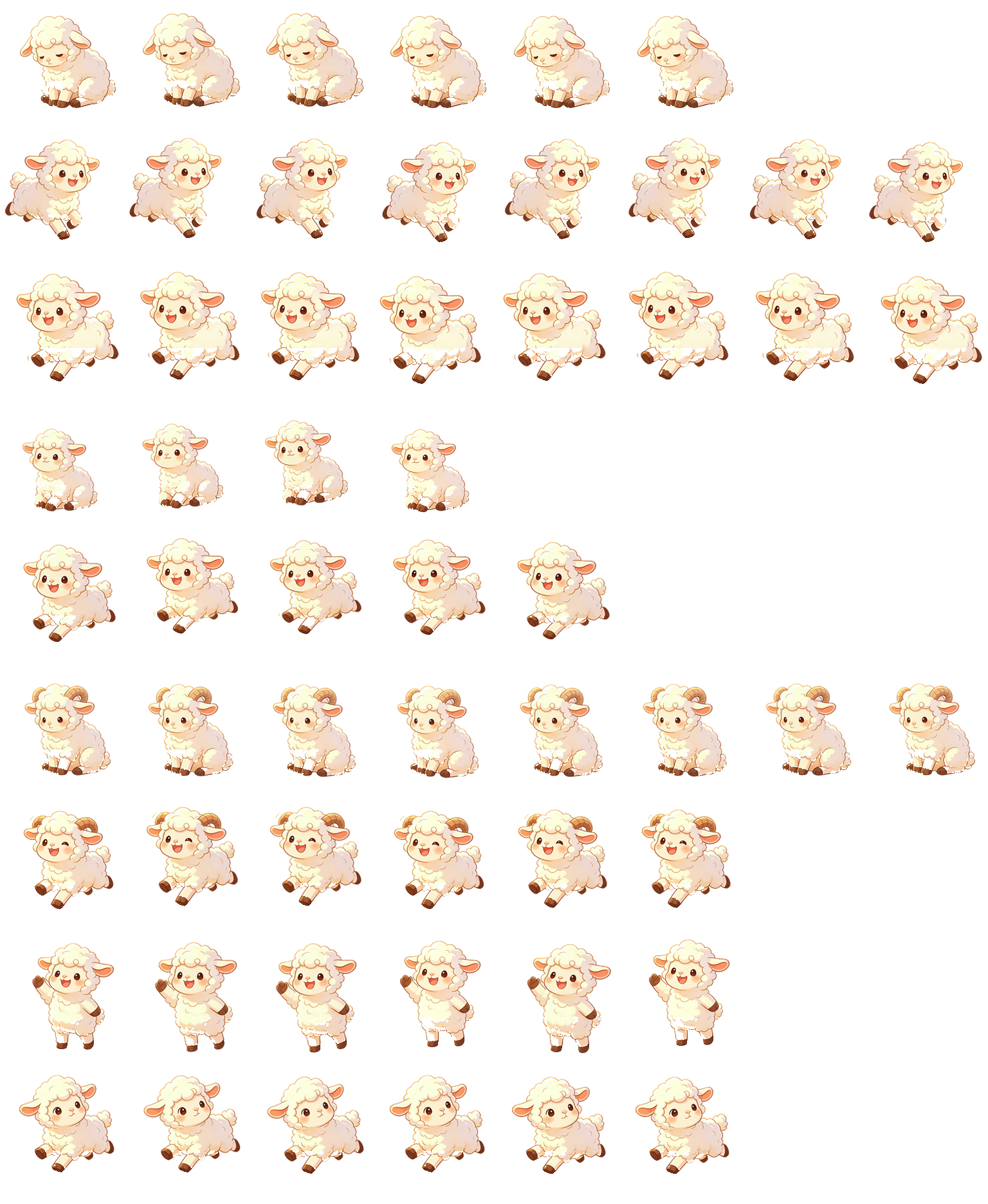 Zodiac Sheep animated desktop pet preview for Codex Pet
