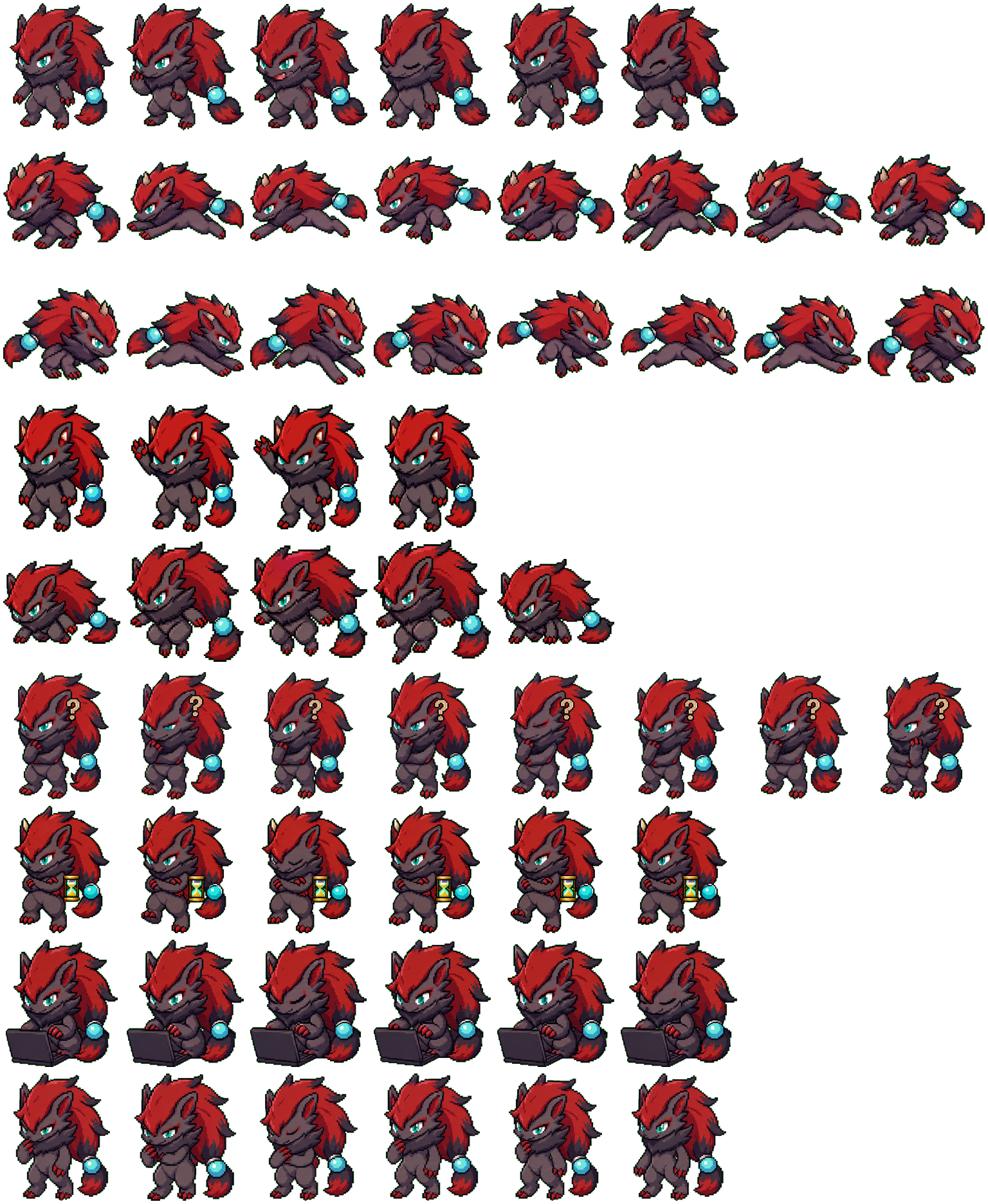 Zoroark spritesheet preview
