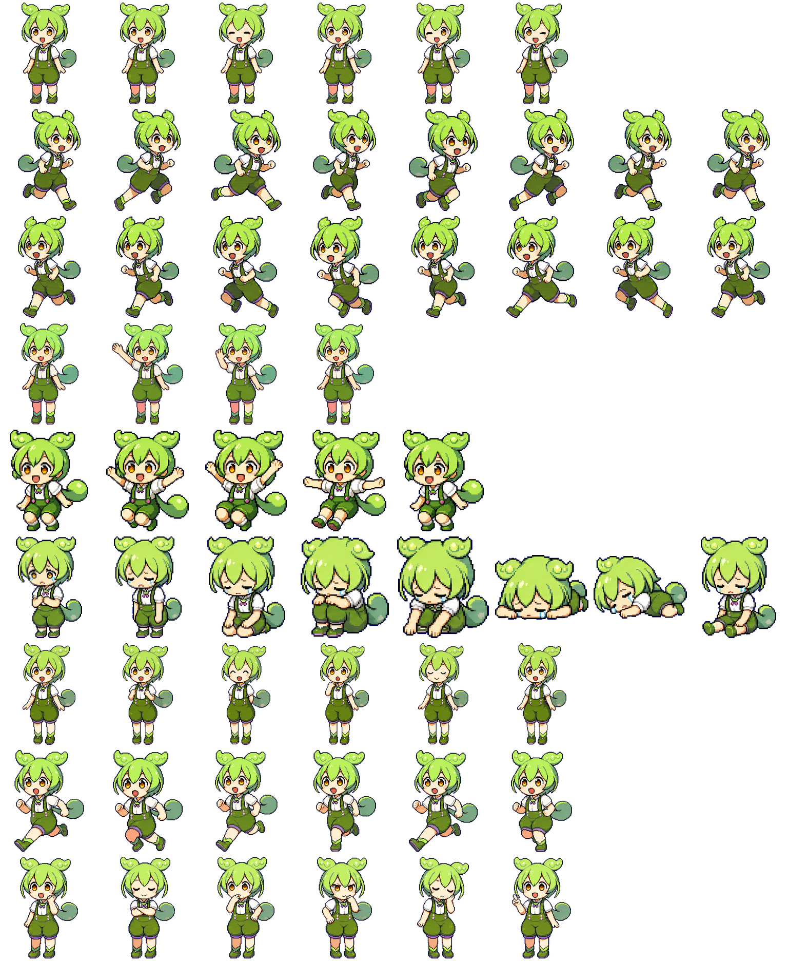 ずんだもん spritesheet preview